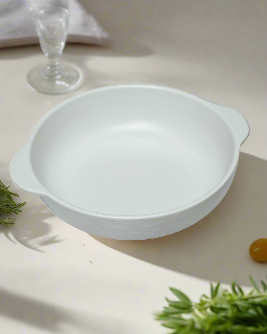 Bowl with Dual Handle (BLK/WHT)