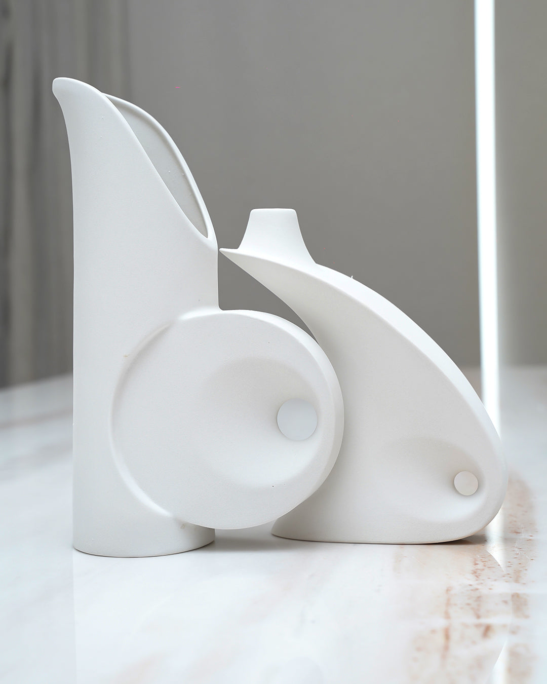 Abstract Ceramic Duo Sculpture