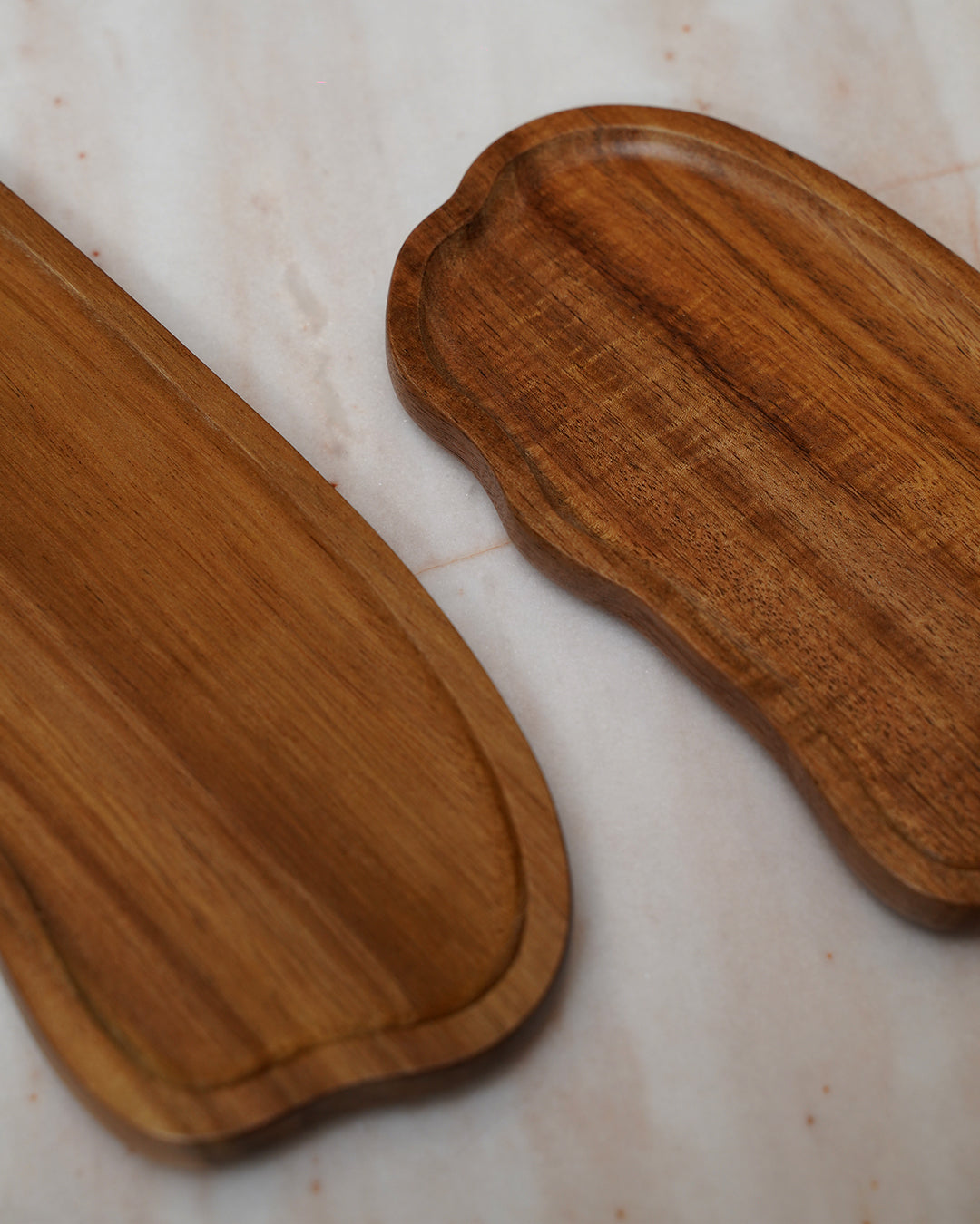 2PC Wooden Serving Trays