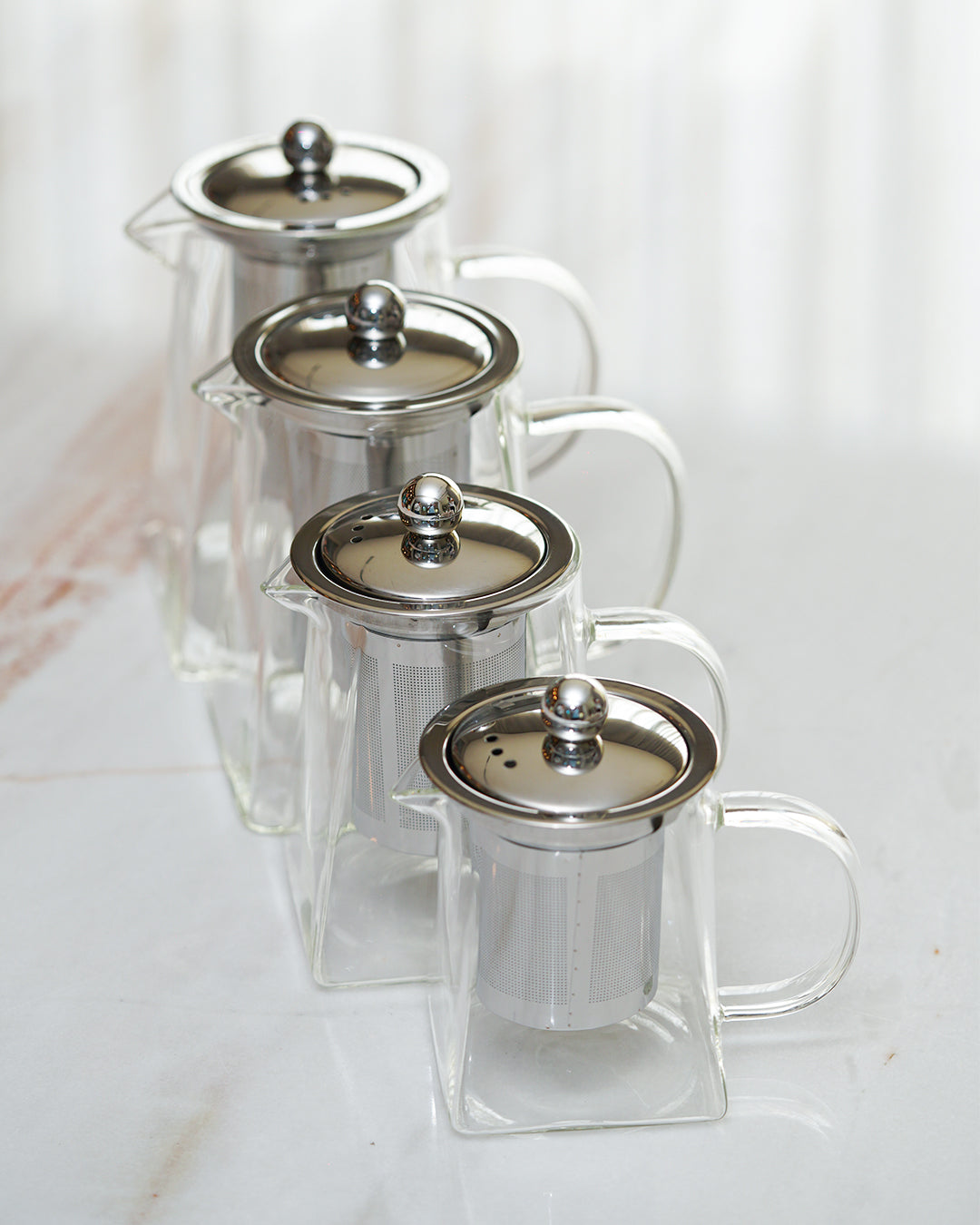 Square Glass Teapot with Infuser