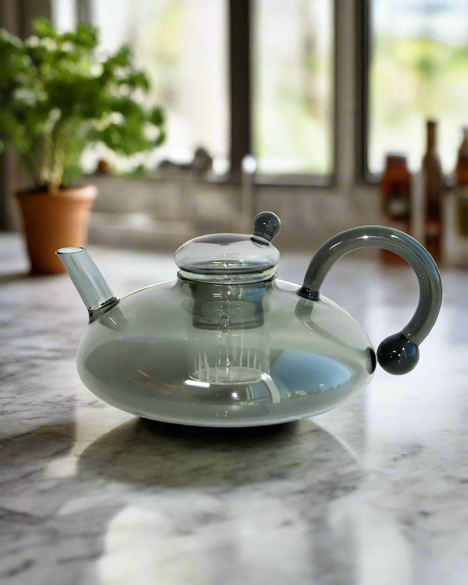 Smoky Glass Teapot Set