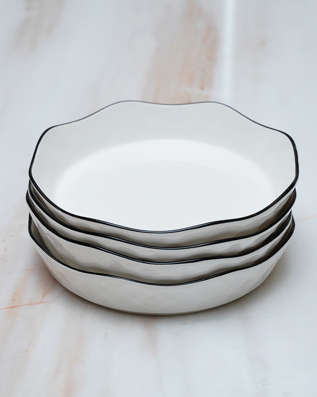4 Lotus Edge Deep Plates