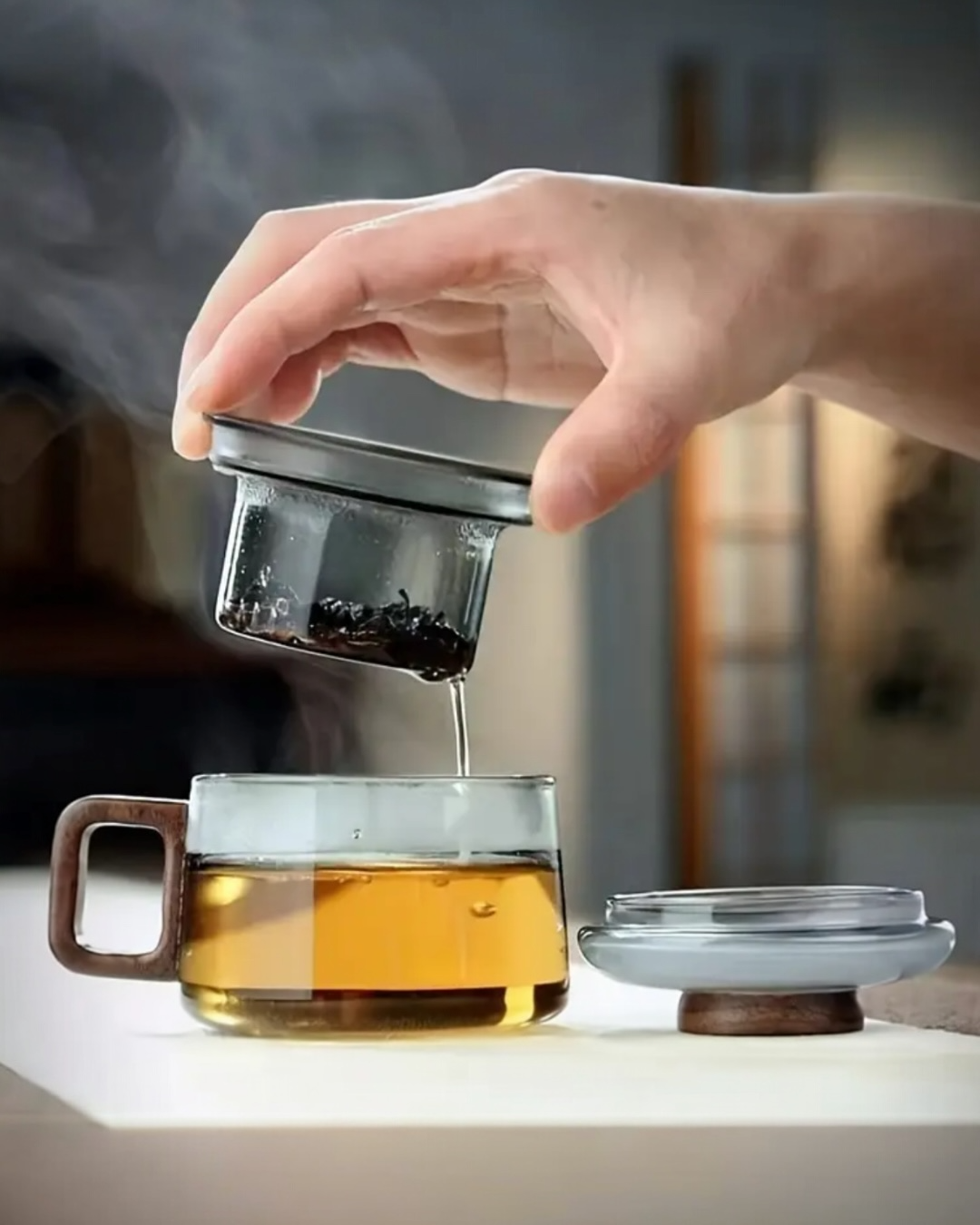 Elegant Glass Tea Cup