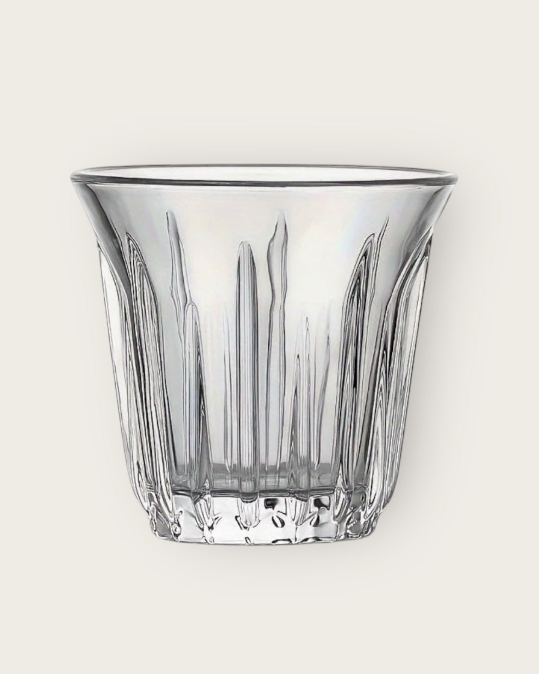 Striped Glass Tea Cup