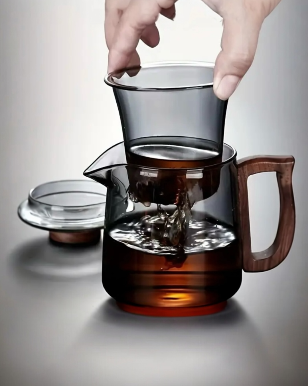 Smoky Glass Cup & Pot Set