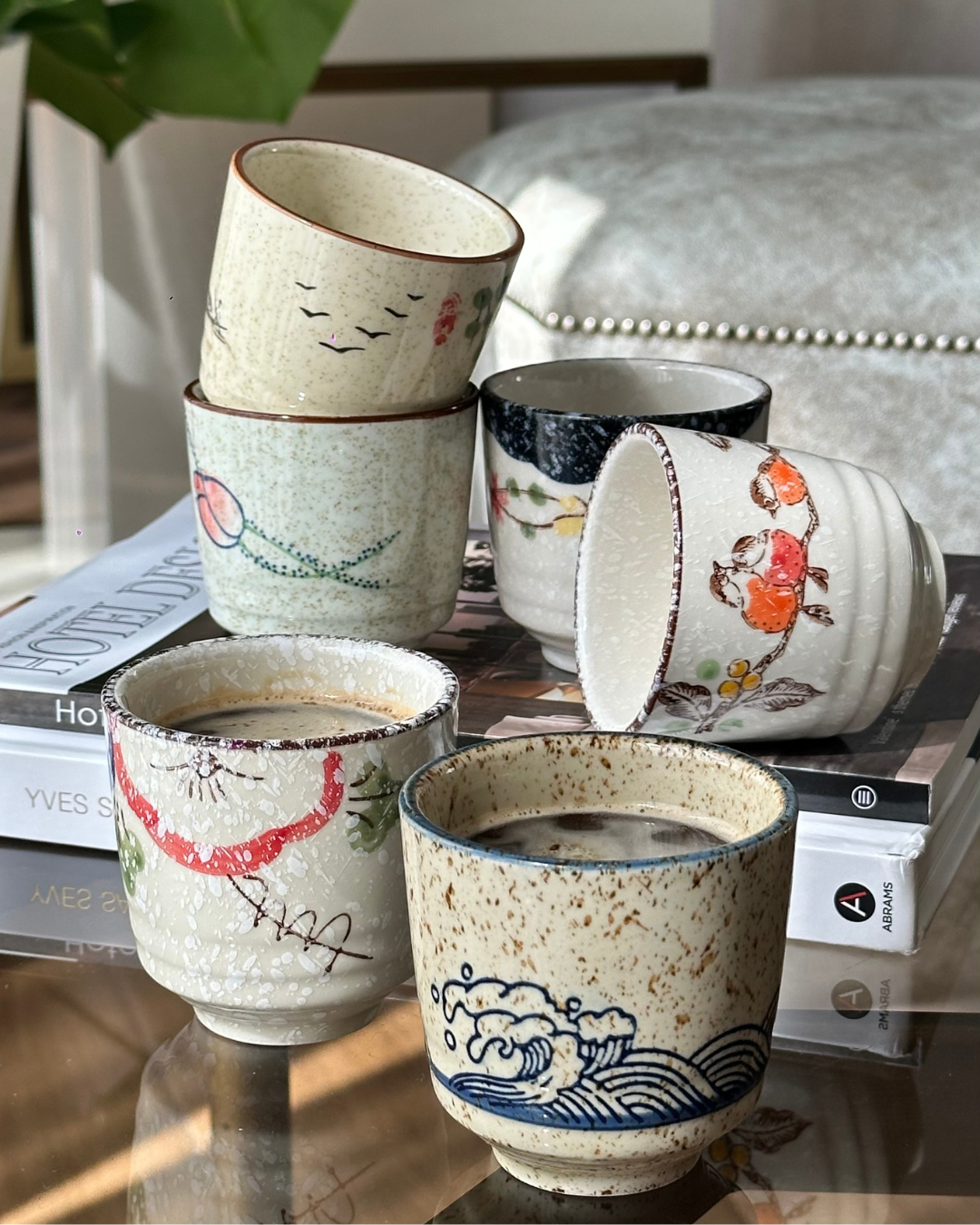 Hand-Painted Tea Cups