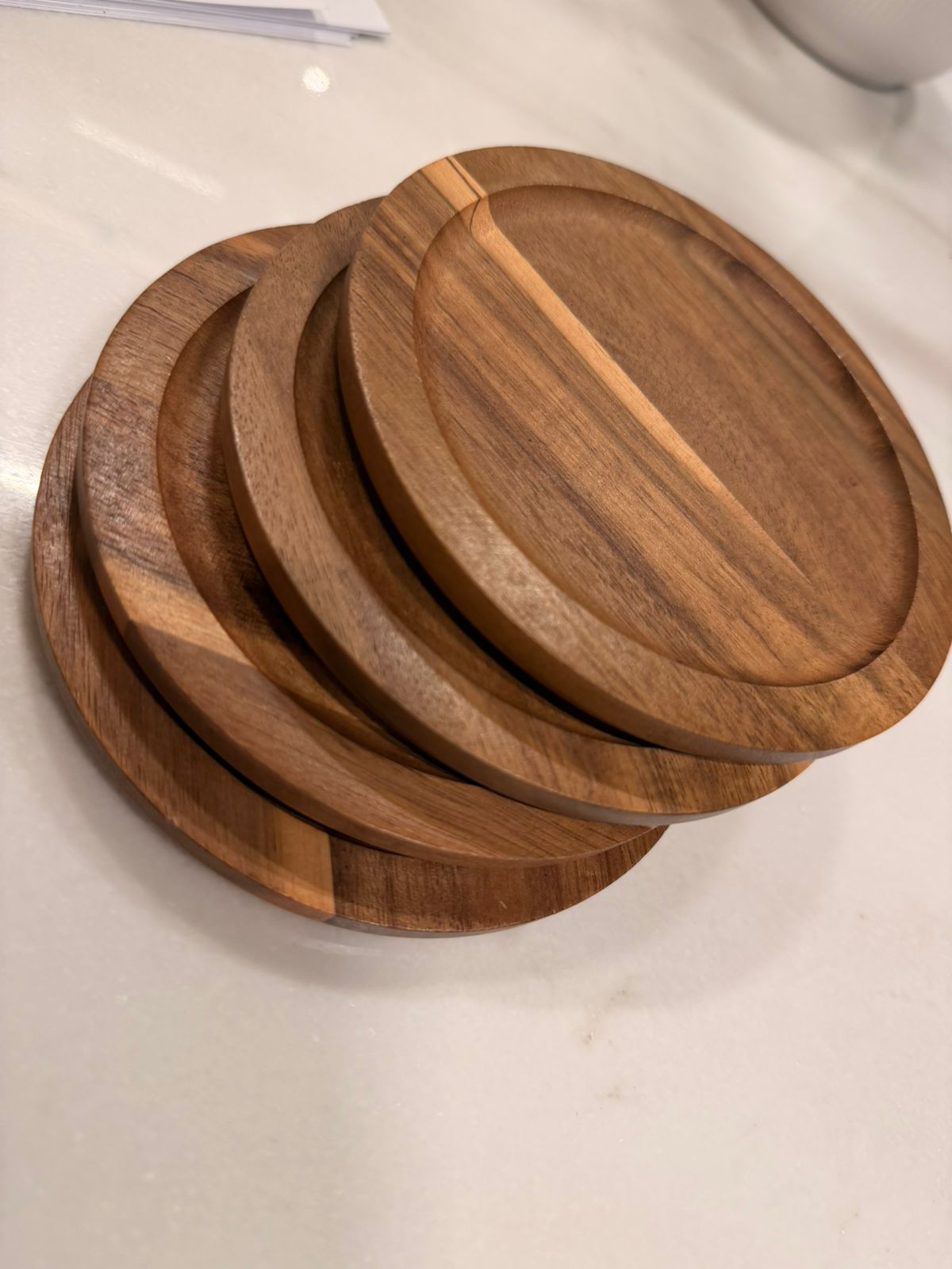 4pc Solid Wood Coasters