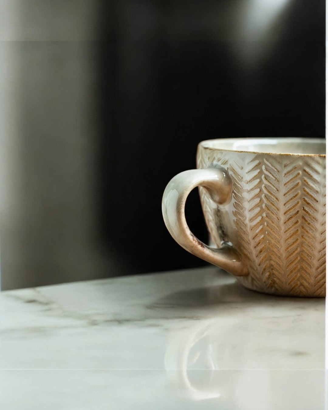 Embossed Ceramic Mug