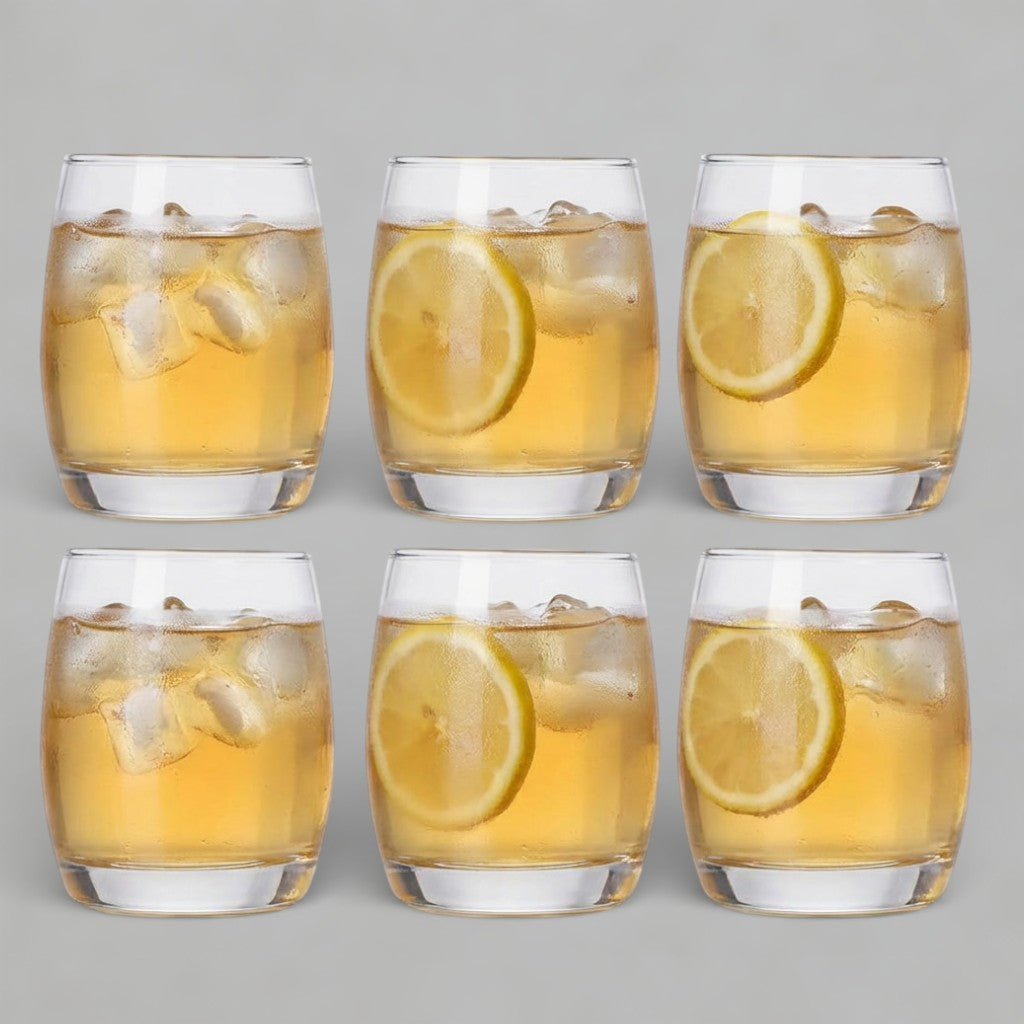 6pc Rounded Glass Cups