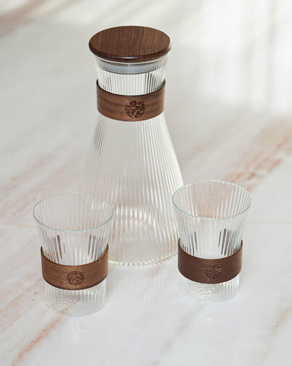 Glass Carafe & Cups Set