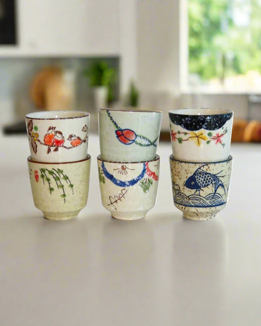 Hand-Painted Tea Cups