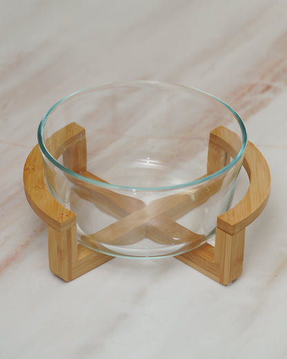 Bowl with Bamboo Stand
