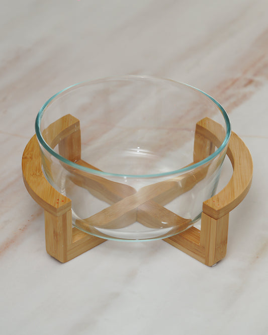 Bowl with Bamboo Stand