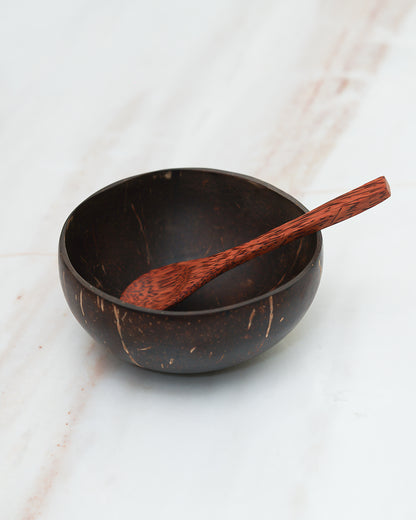 Coconut Shell Bowl with Spoon
