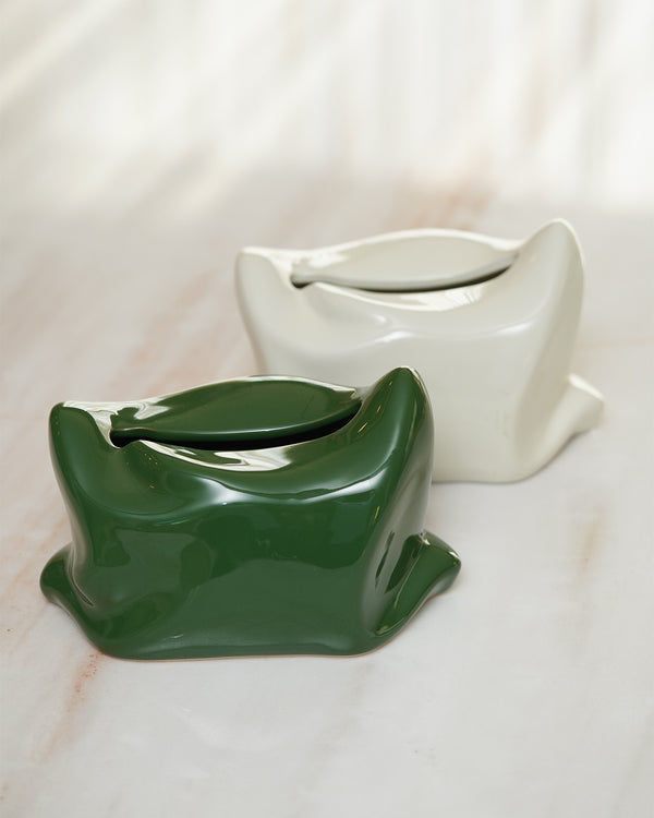 Glossy Ceramic Tissue Holder