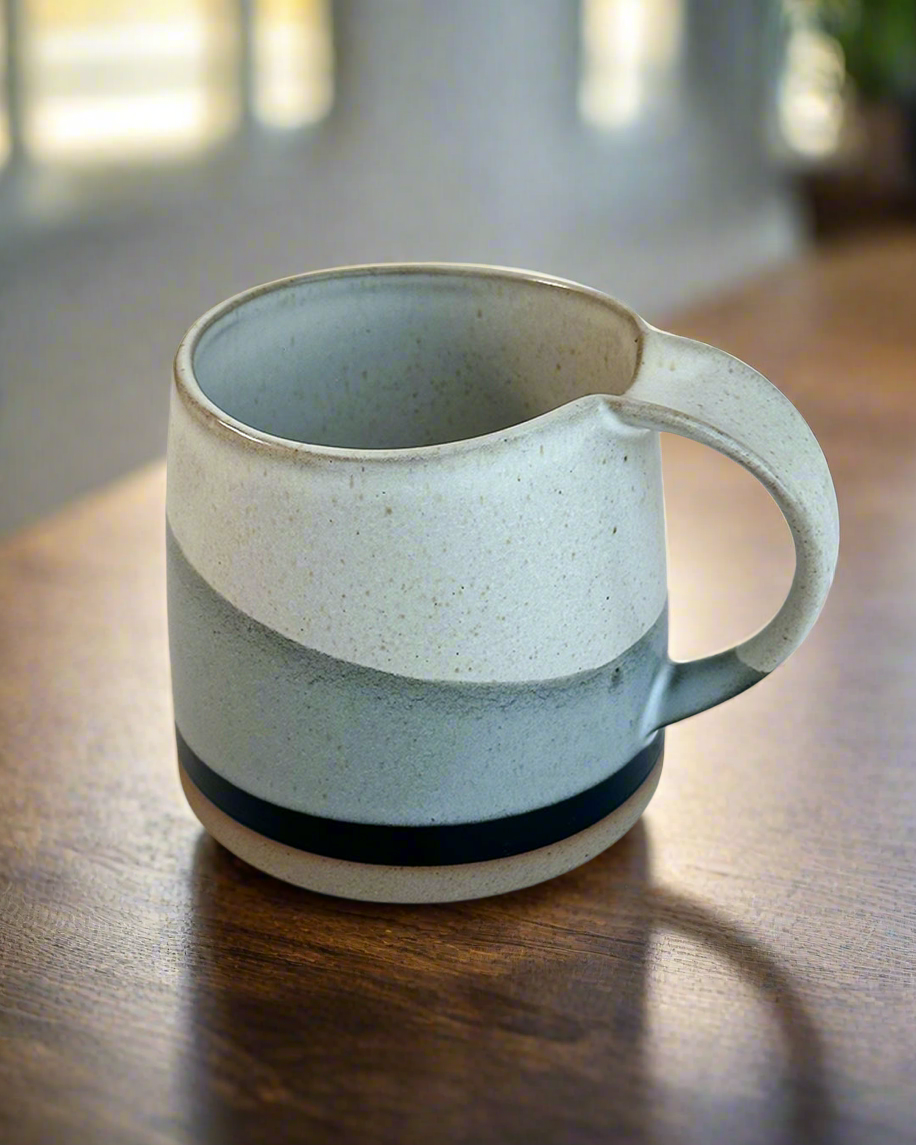 Color Block Ceramic Mug