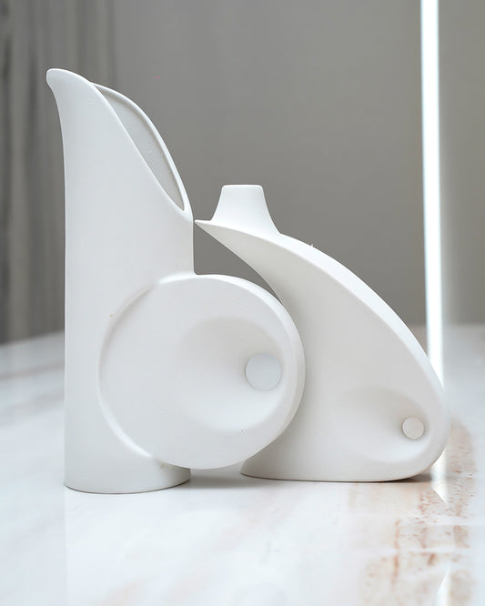 Abstract Ceramic Duo Sculpture