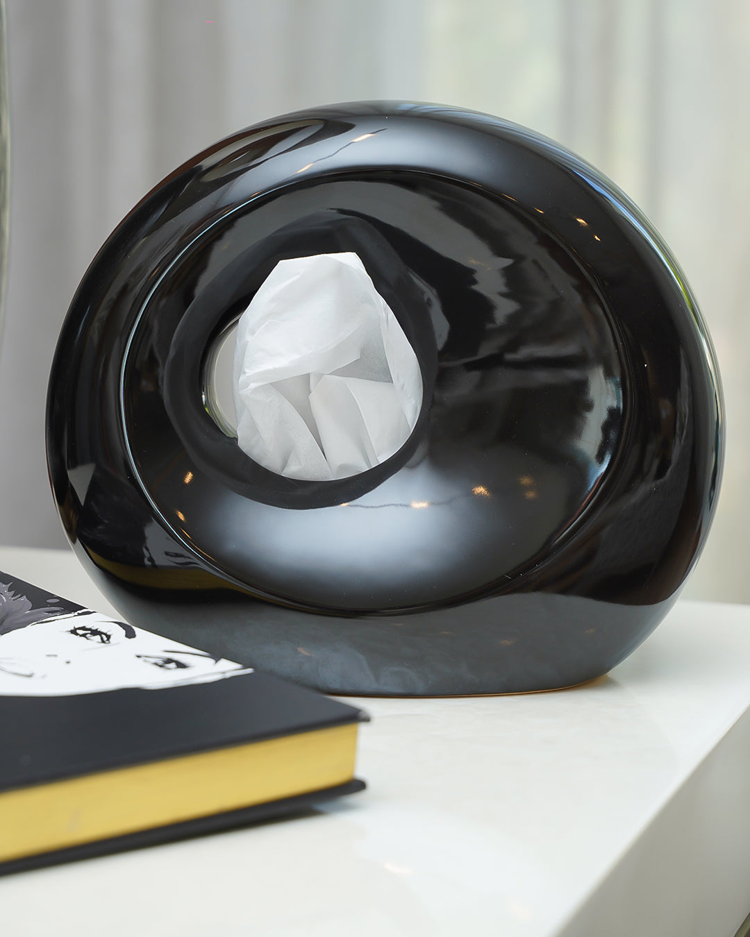 Modern Sculptural Tissue Holder