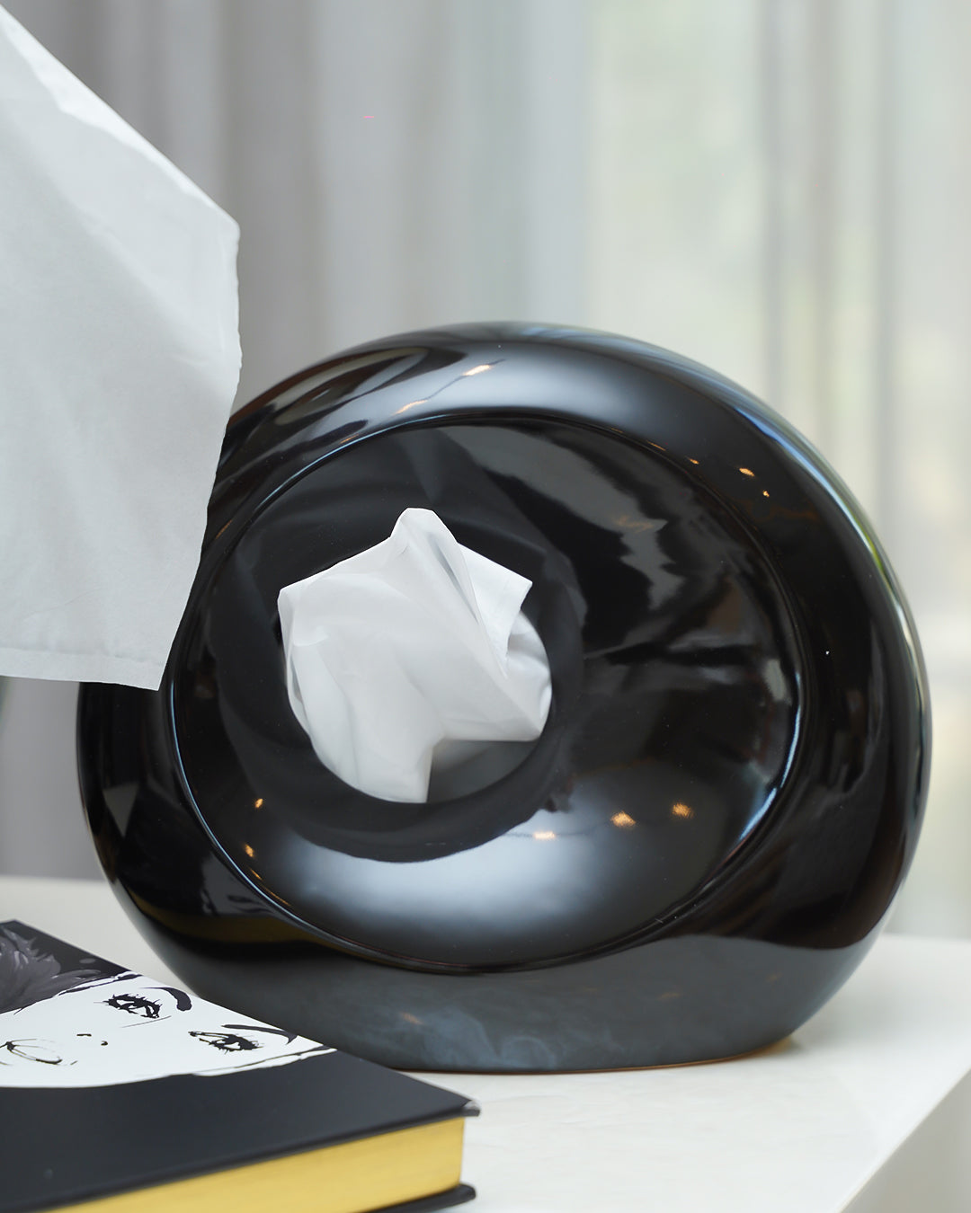 Modern Sculptural Tissue Holder
