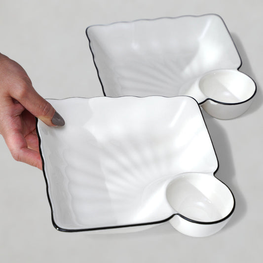 2PC Divided Ceramic Plate