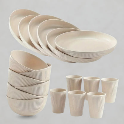 Reusable 18PC Set (BEG/BLK)