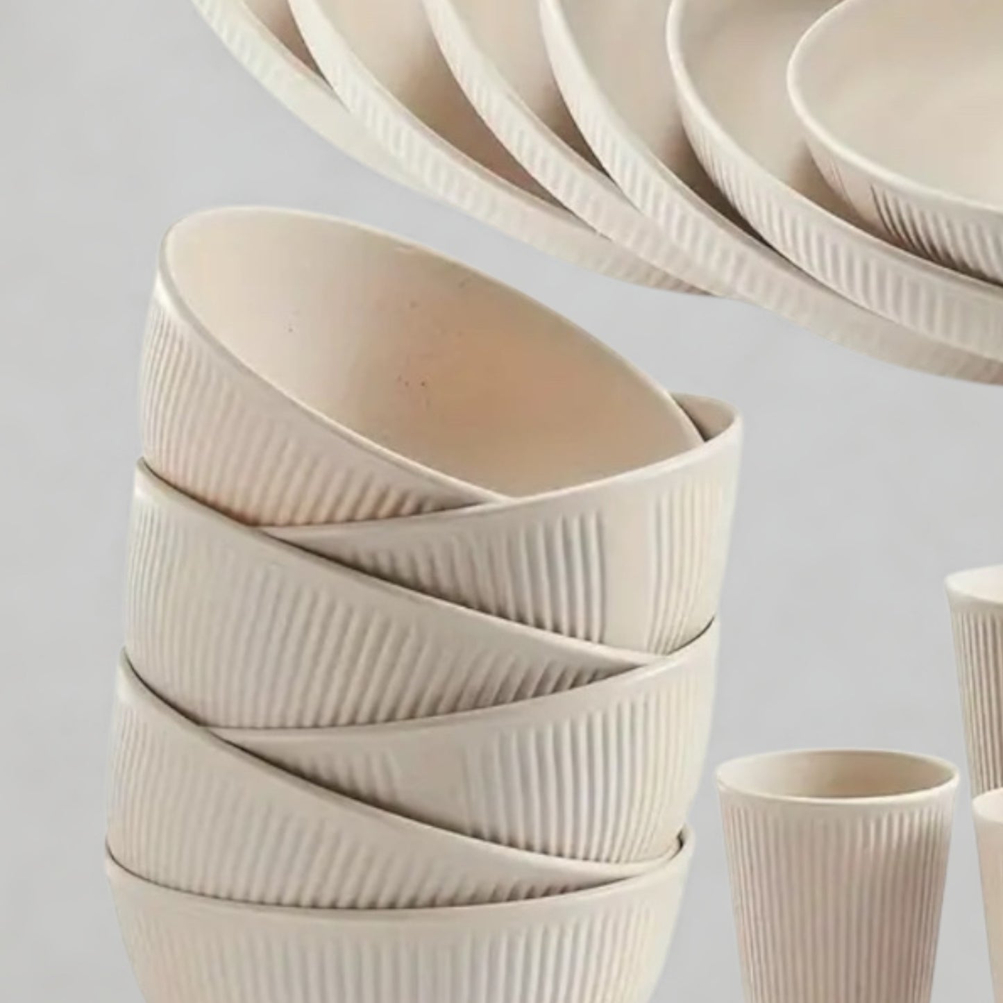 Reusable 18PC Set (BEG/BLK)