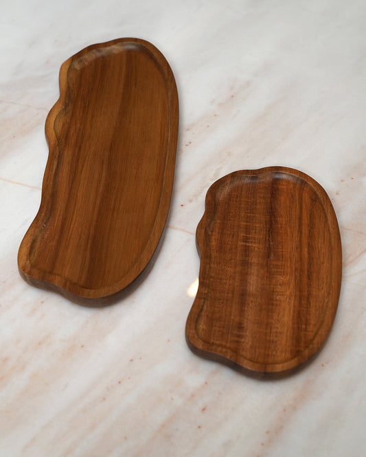 2PC Wooden Serving Trays