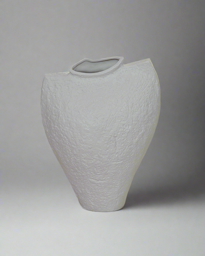 Curved Textured Ceramic Vase