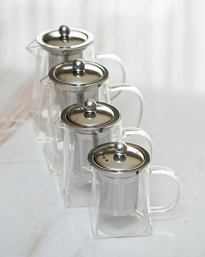 Square Glass Teapot with Infuser