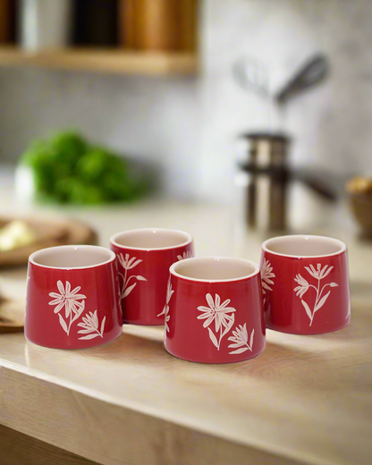 Red Mosaic Coffee Set