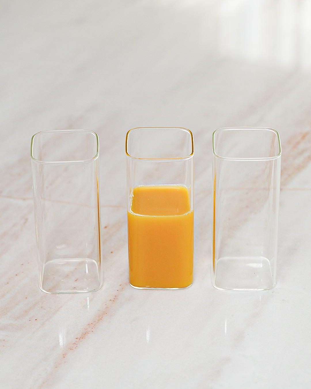 4PCS Square Glass Tumbler
