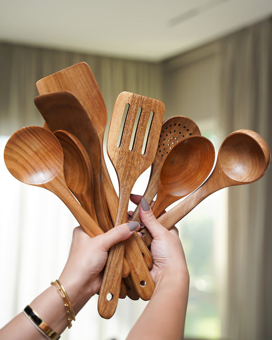 8PC Wooden Utensil Set