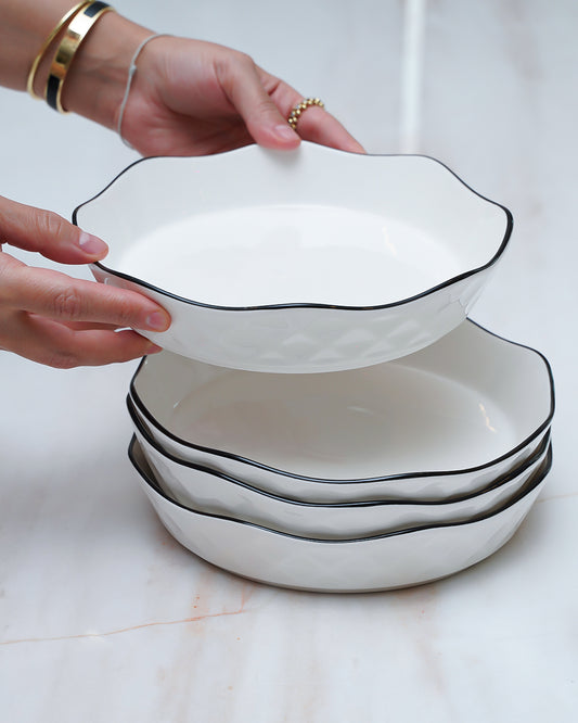 Lotus Edge Deep Plates Set