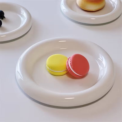 Round Porcelain Dessert Plate