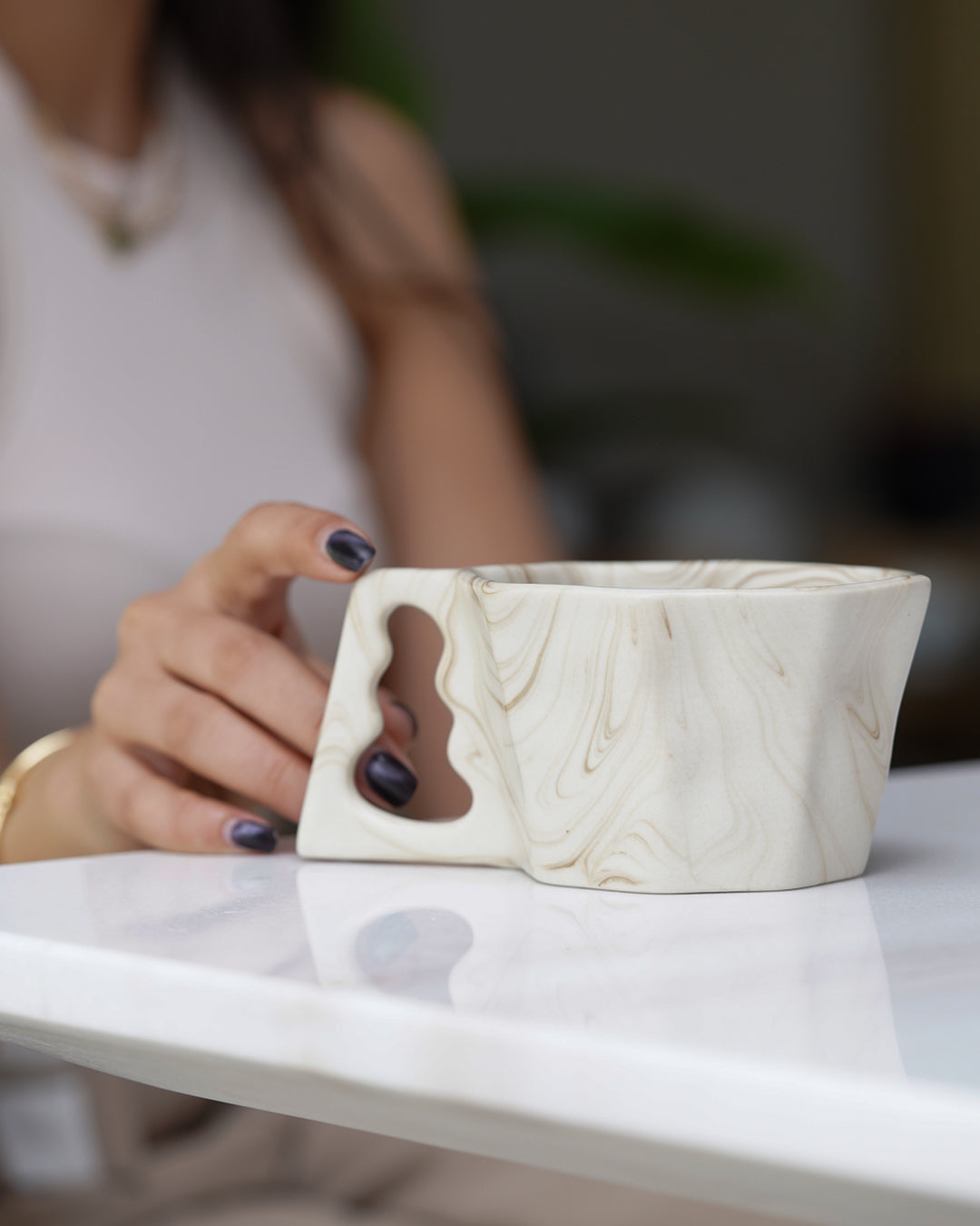Marble-Style Ceramic Mug