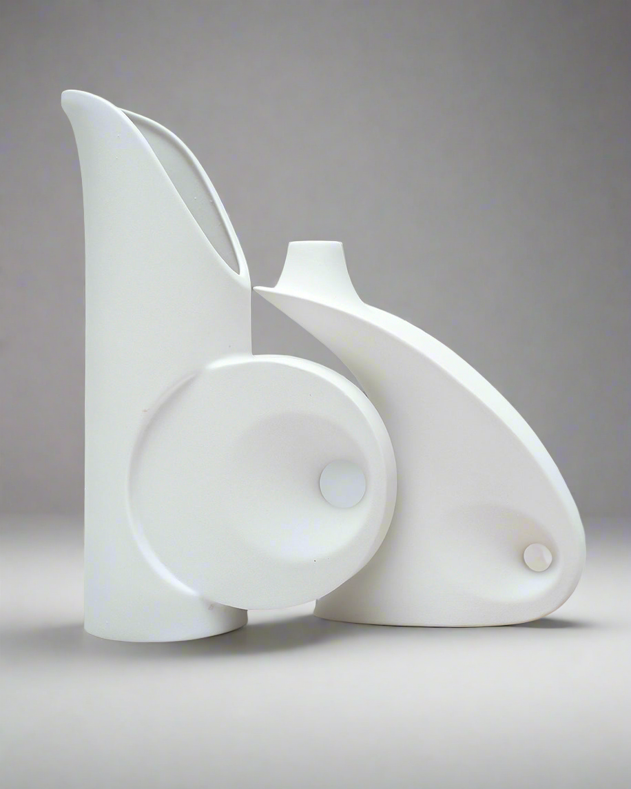 Abstract Ceramic Duo Sculpture