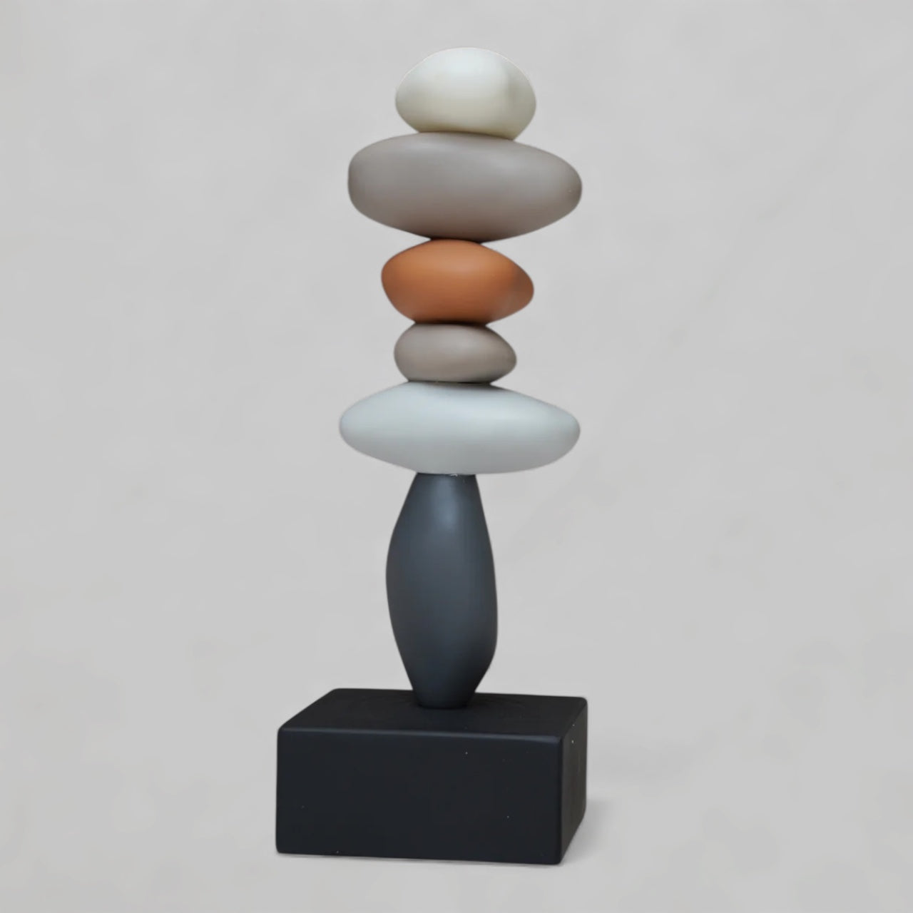 Stacked Stone-Inspired Resin Sculpture
