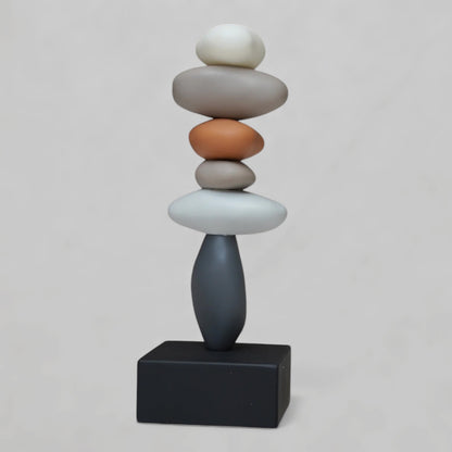 Stacked Stone-Inspired Resin Sculpture