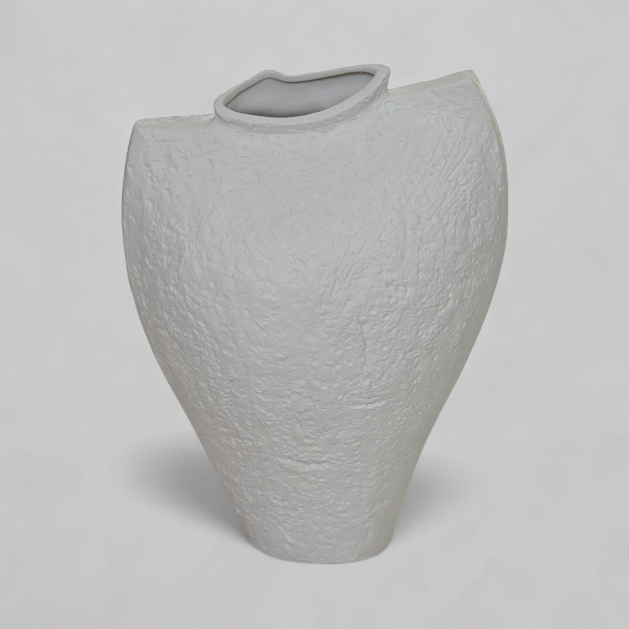 Curved Textured Ceramic Vase