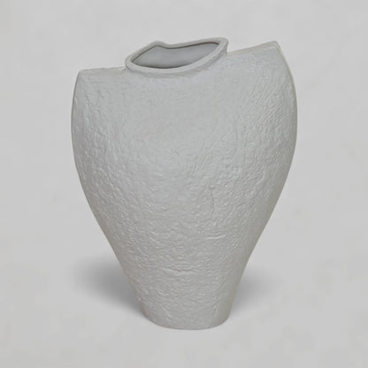 Curved Textured Ceramic Vase