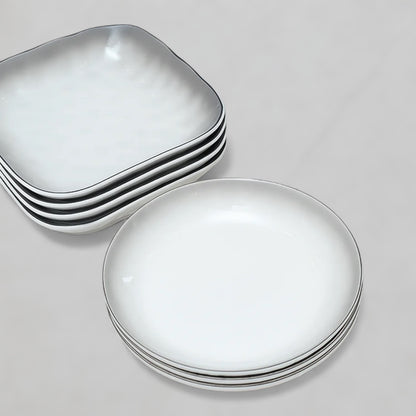 Serving Plate Set (2 Square+ 2 Round)