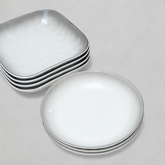 Serving Plate Set (2 Square+ 2 Round)