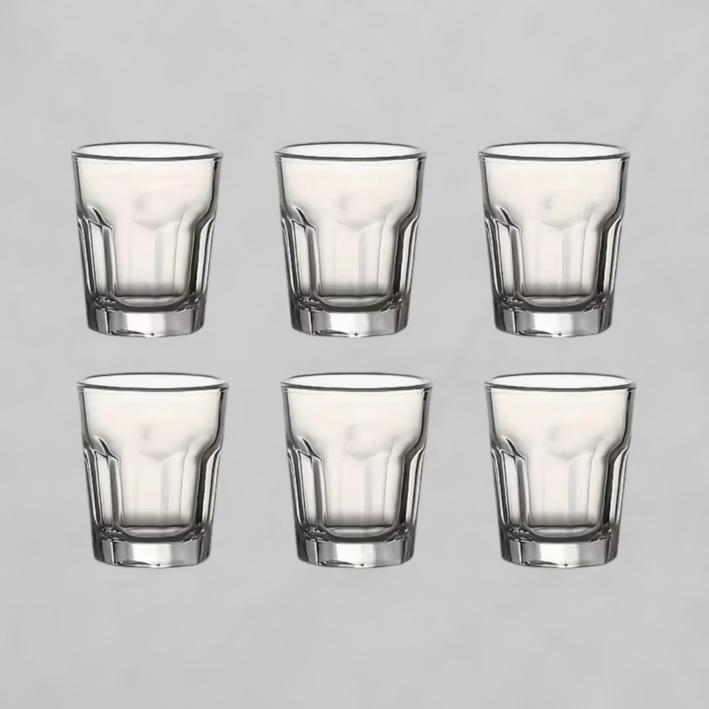 6pcs Glass Shot Cups - 45ml