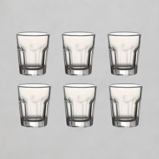 6pcs Glass Shot Cups - 45ml