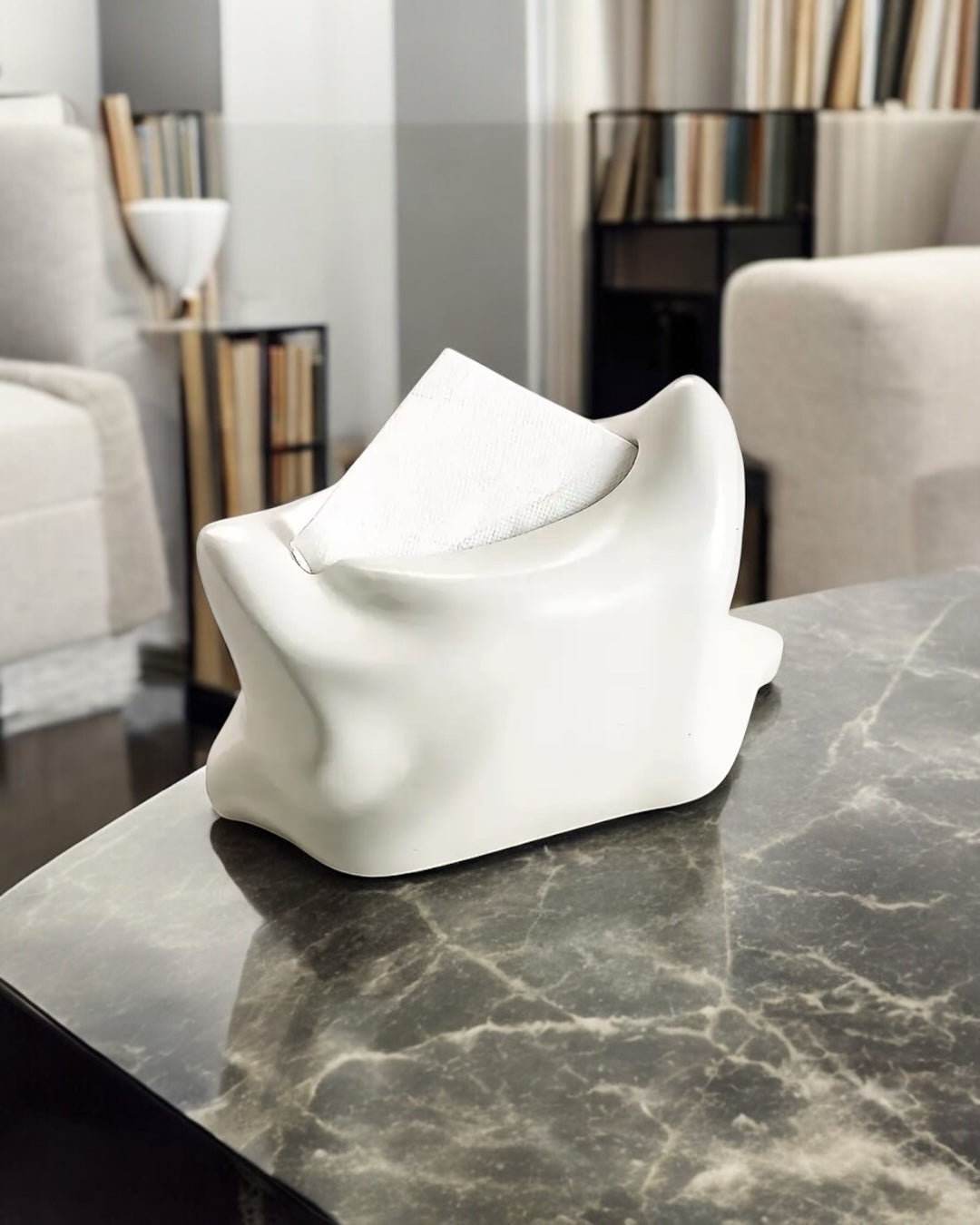Glossy Ceramic Tissue Holder