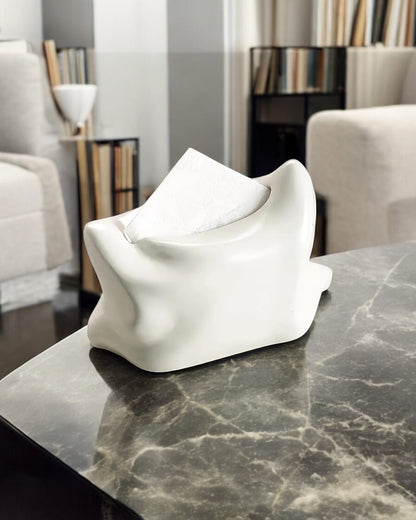 Glossy Ceramic Tissue Holder