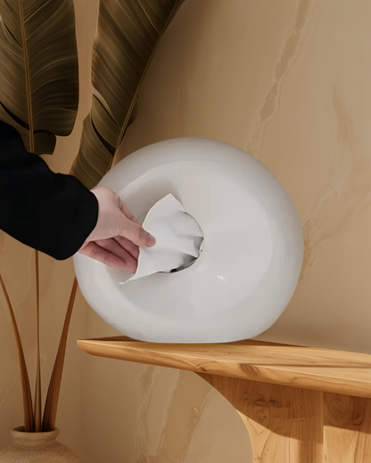 Ceramic Moon Tissue Holder