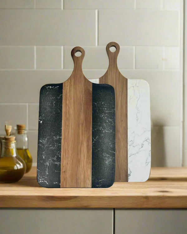 Marble & Wood Board Set of 2