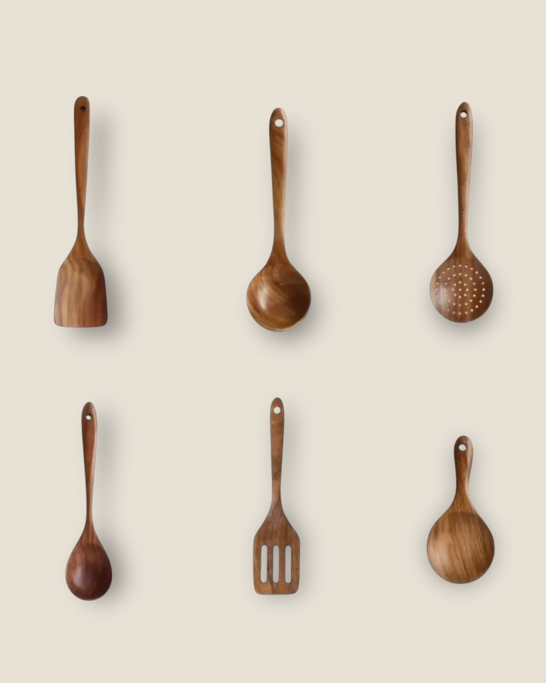 6PC Wooden Utensil Set