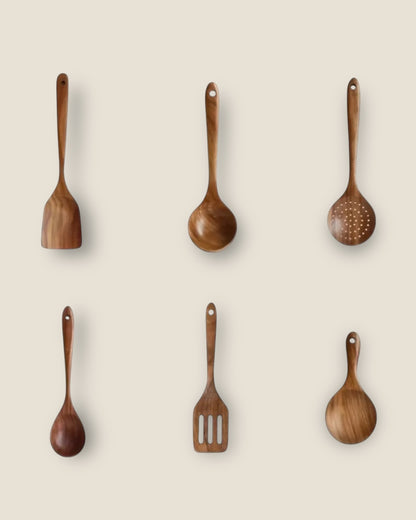 6PC Wooden Utensil Set